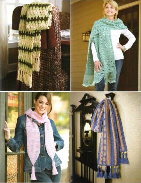 Learn a Stitch, Create a Scarf — Leisure Arts Leaflet 4518, 2008