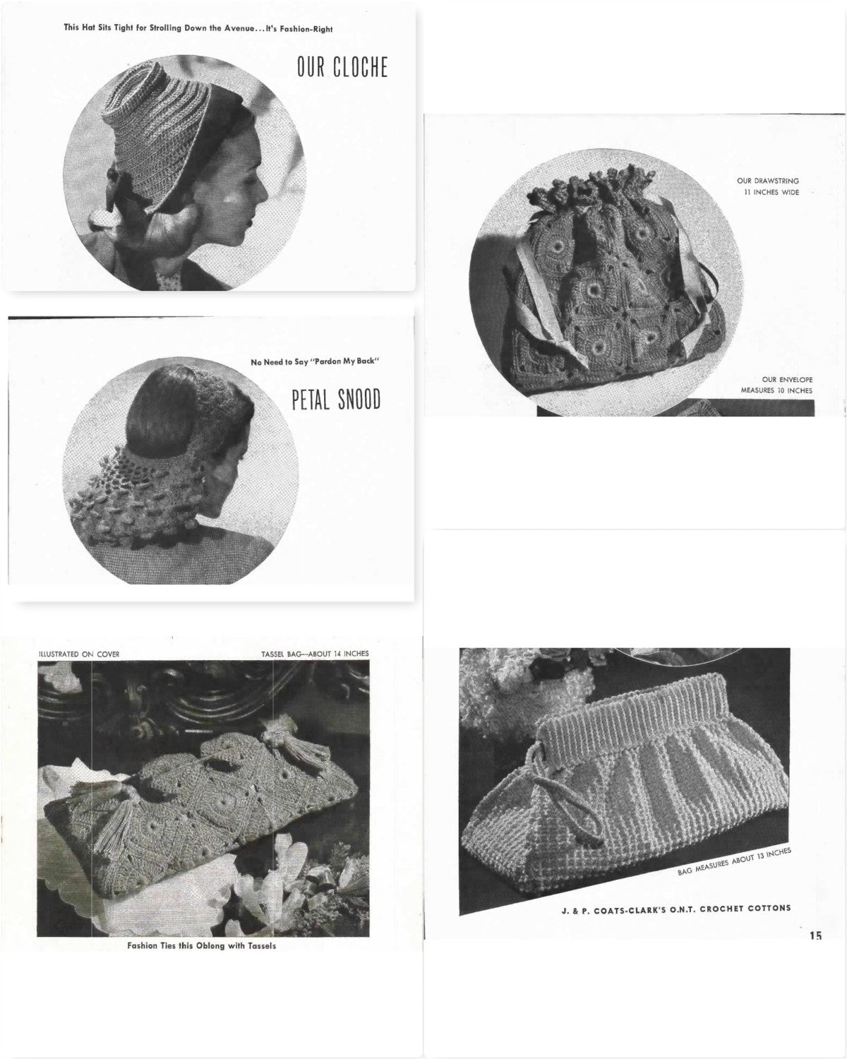Smart Bags – Crochet Your Own Hats–Bags, Book No. 209, 1944
