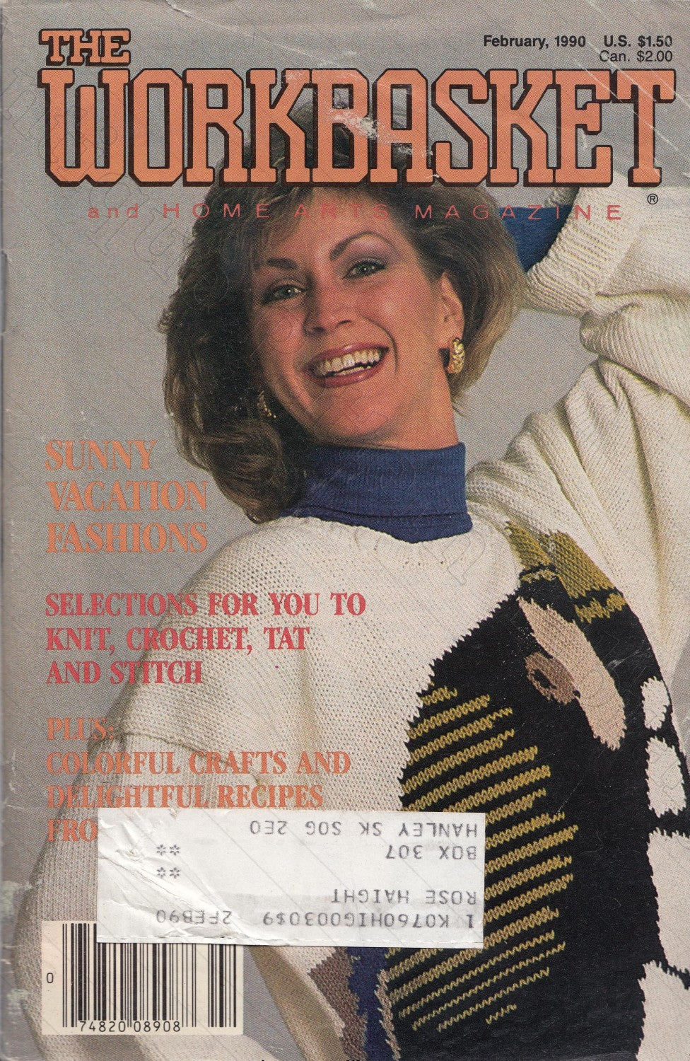 The Workbasket and Home Arts Magazine, February 1990 (Volume 55, Number 4)