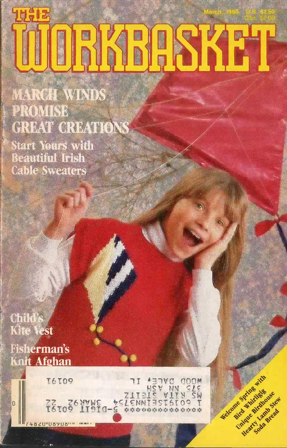 The Workbasket and Home Arts Magazine, March 1990 (Volume 55, Number 5)