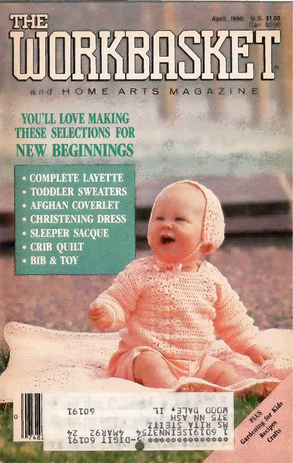 The Workbasket and Home Arts Magazine, April 1990 (Volume 55, Number 6)