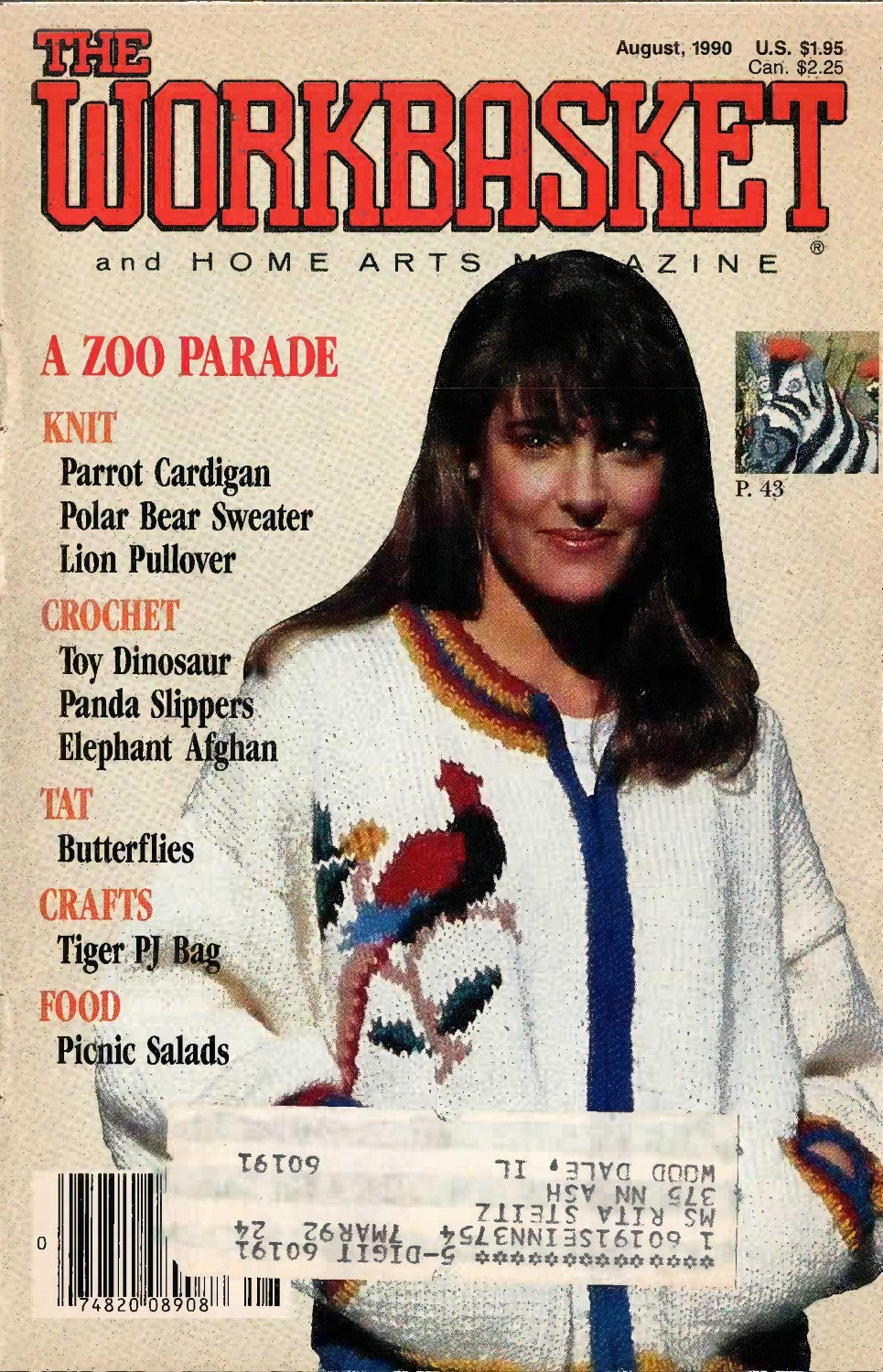 The Workbasket and Home Arts Magazine, August 1990 (Volume 55, Number 9)