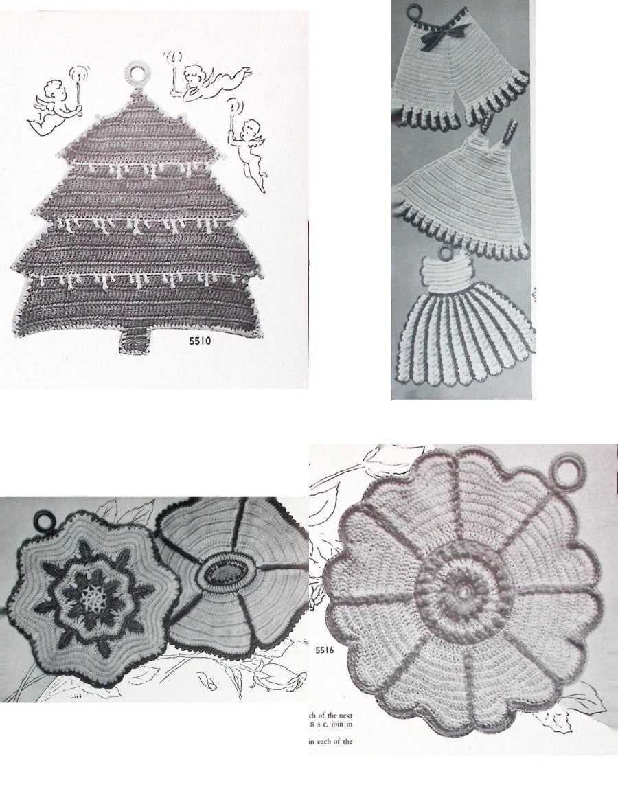 Star Potholders — American Thread Star Book No. 55, 1947