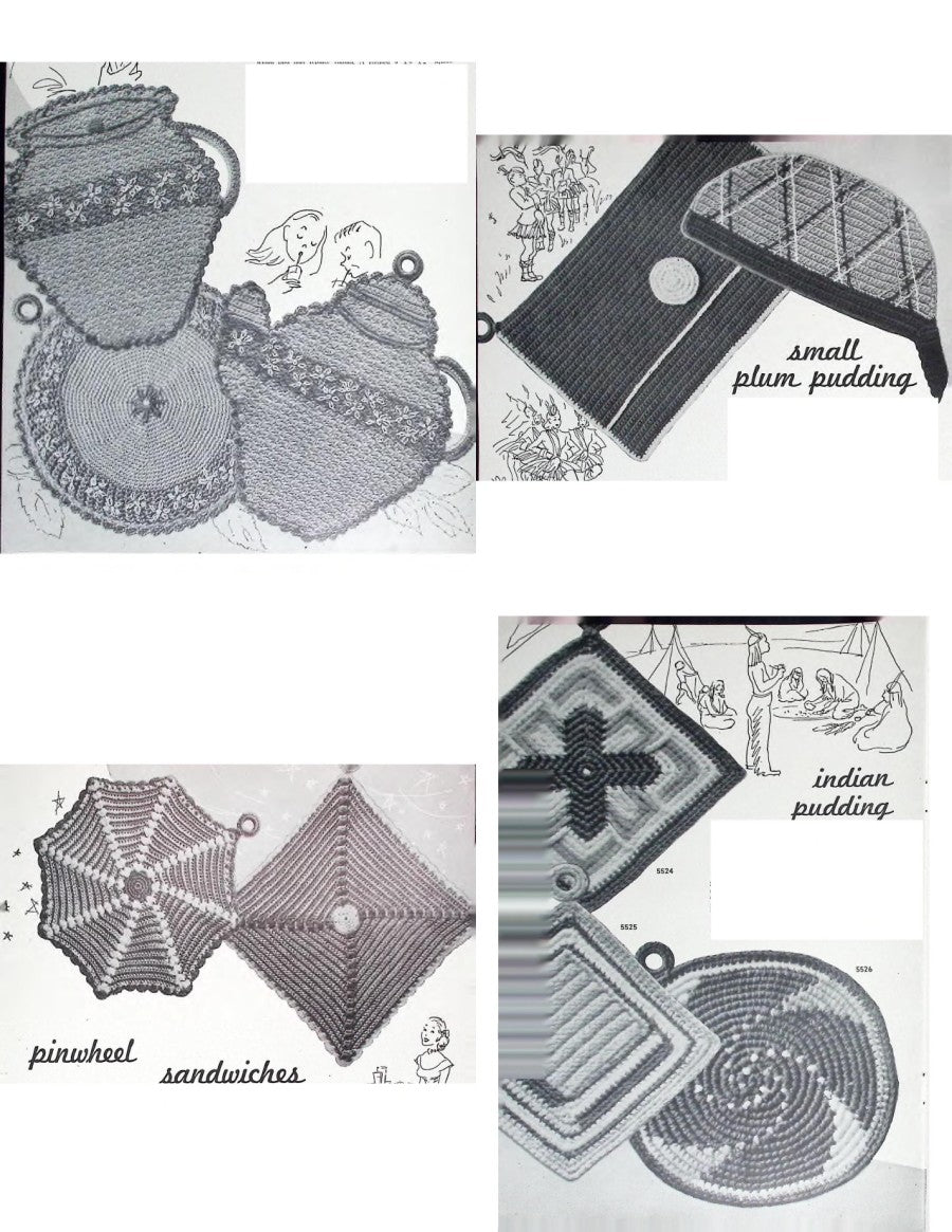 Star Potholders — American Thread Star Book No. 55, 1947