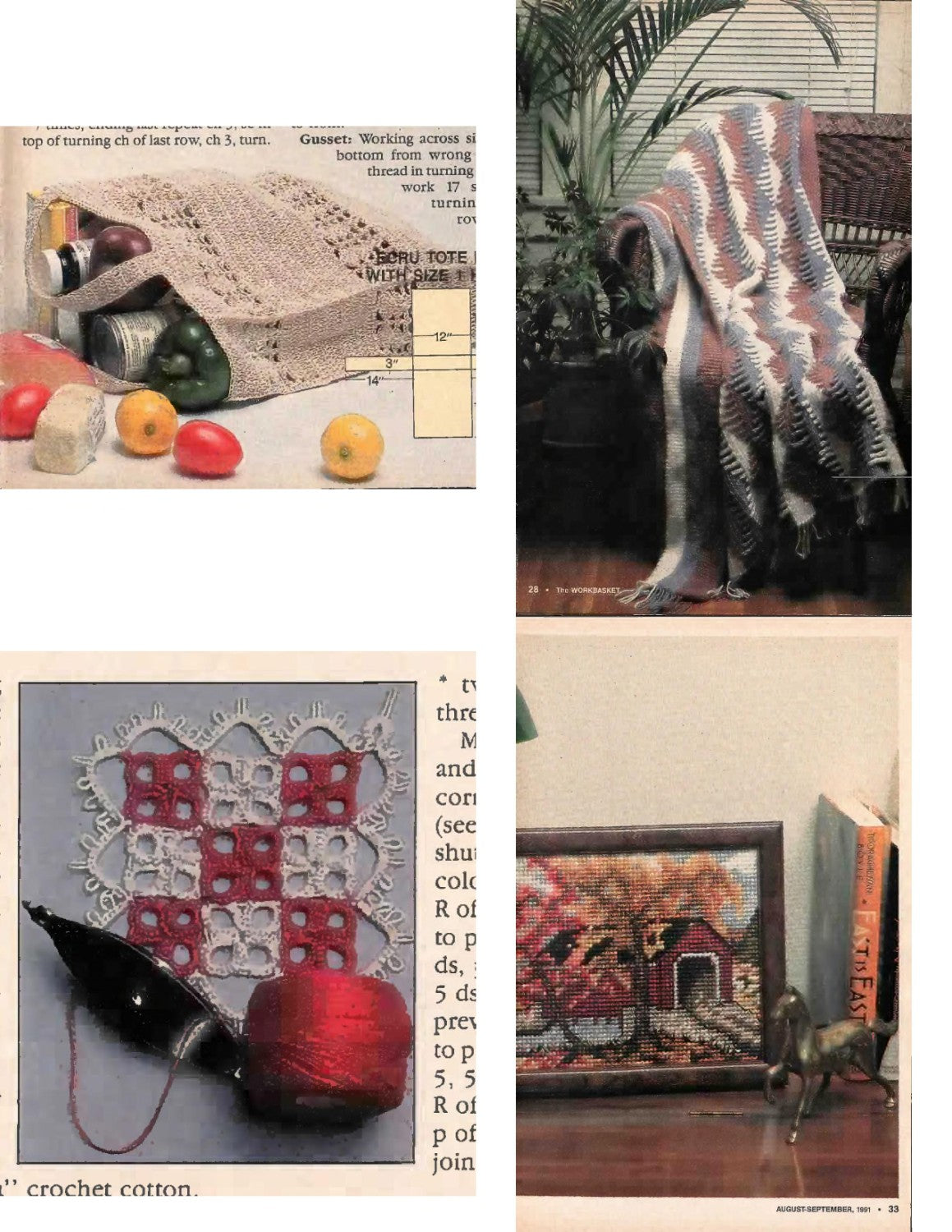 The Workbasket and Home Arts Magazine, August/September 1991 (Volume 56, Number 6)