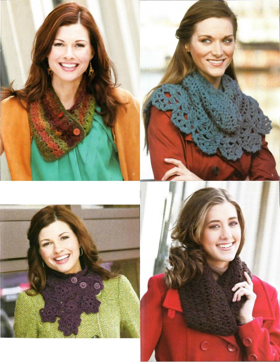 Crochet Cowls — Leisure Arts Leaflet 5837, 2012