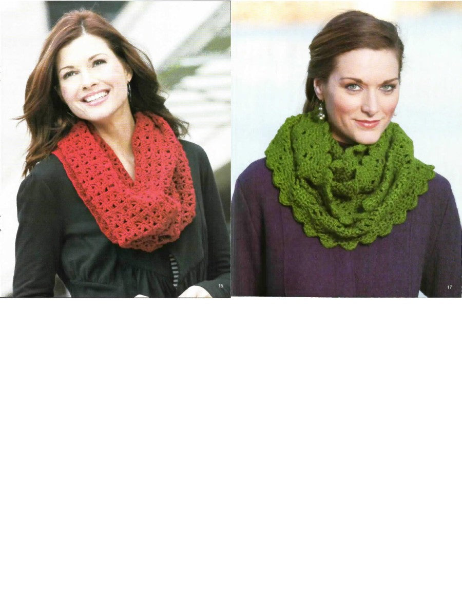 Crochet Cowls — Leisure Arts Leaflet 5837, 2012
