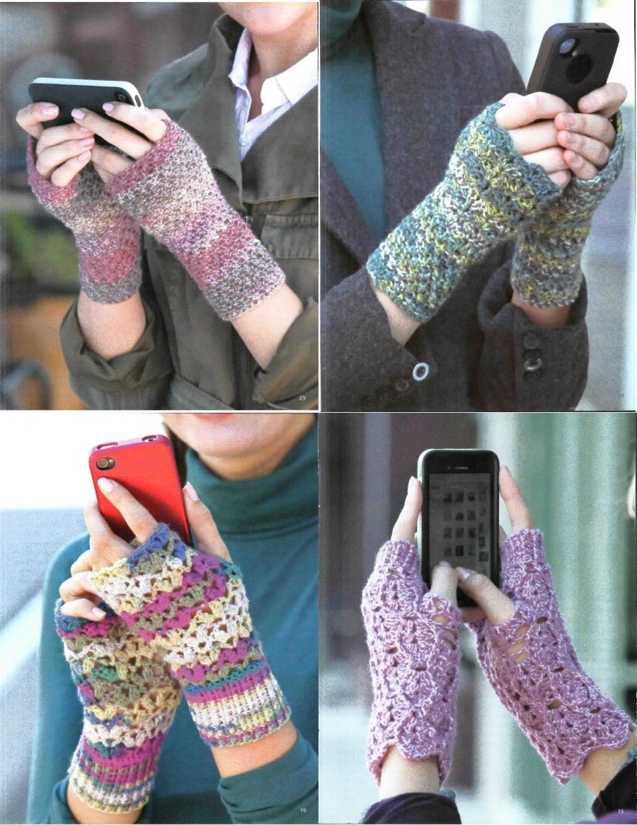 Texting Mitts — Leisure Arts Leaflet 5938, 2013