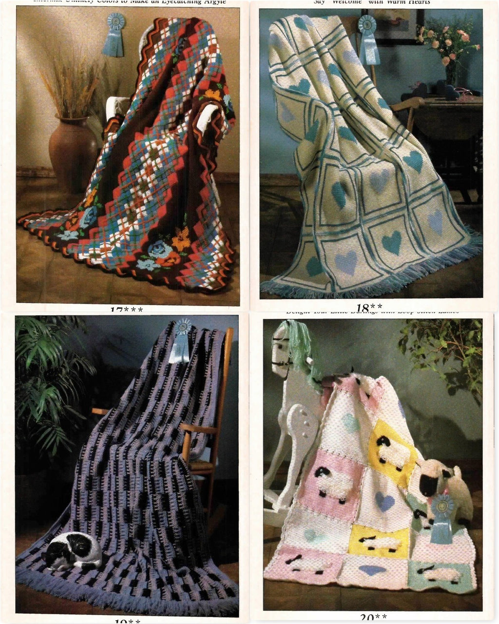 Crochet Fantasy Afghans – 1990’s Best Afghans! 25 Winning Designs You Can Make, January 1990 (Vol. 9 No. 1 / Issue 56)