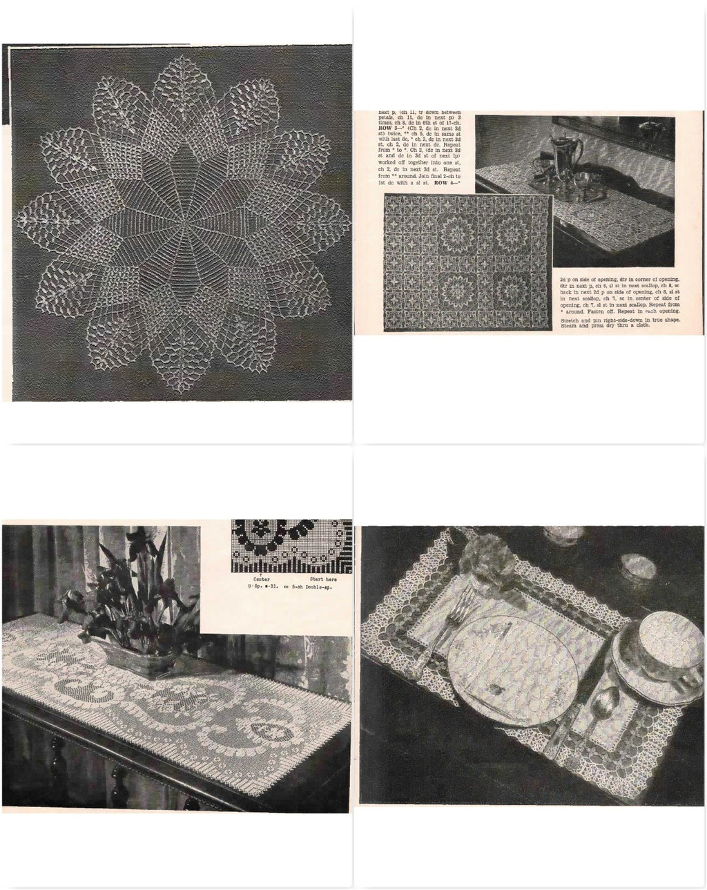 Doilies to Treasure — Lily Book 1600 (vintage, circa 1940s–1950s)