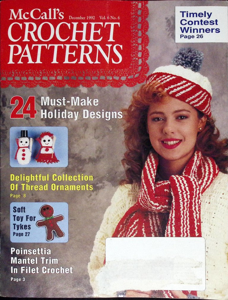 McCall’s Crochet Patterns, Vol. 6 No. 6 — December 1992