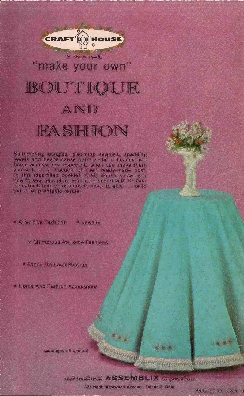 Craft House “Make Your Own” Boutique and Fashion with Sequins and Design Trims – No. 6360 (1967)