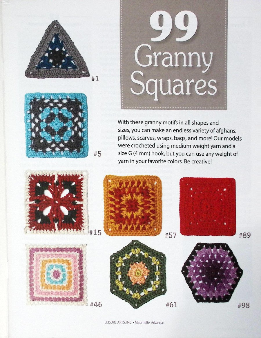 99 Granny Squares — Leisure Arts #6393, 2015