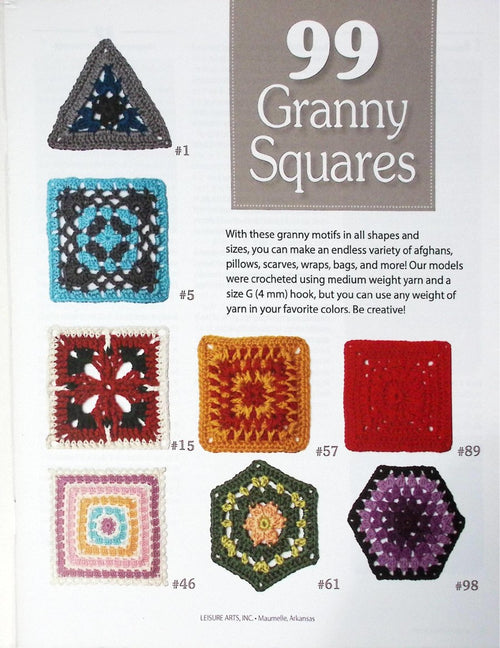 99 Granny Squares — Leisure Arts #6393, 2015