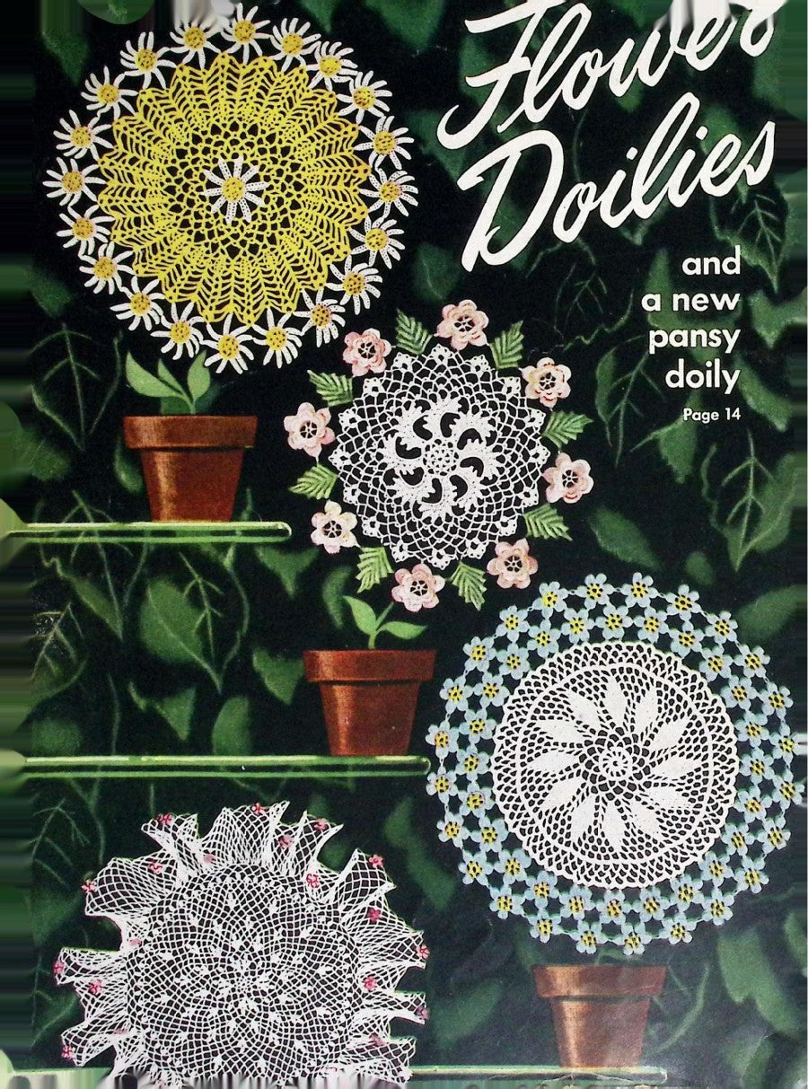 Flower Doilies and a New Pansy Doily — American Thread Star Book No. 64, 1949