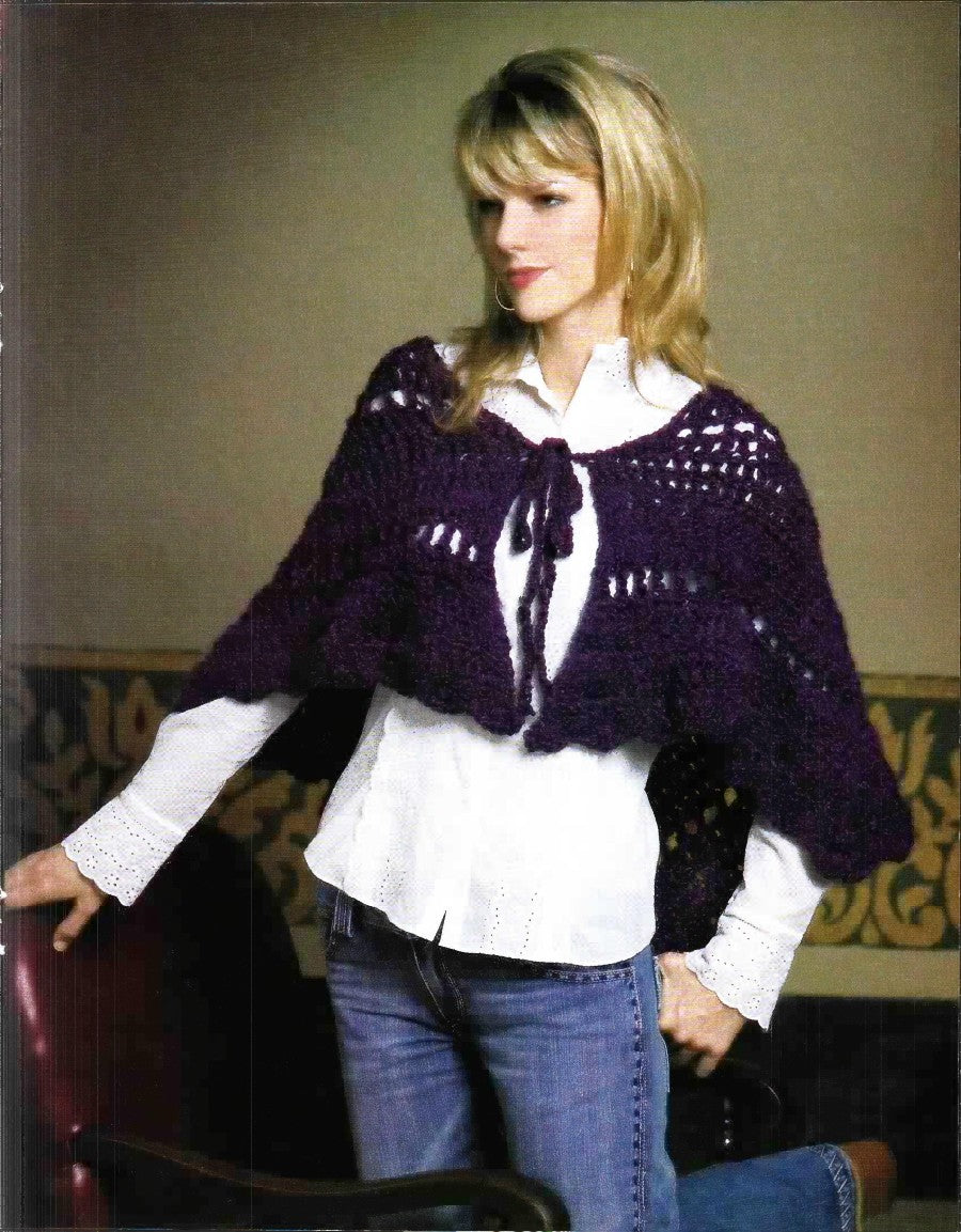 Completely Cozy Wraps — Leisure Arts Leaflet 6535, 2014