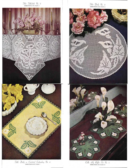 Calla Lily Crochet Designs — Lily Crochet Design Book No. 65, 1952