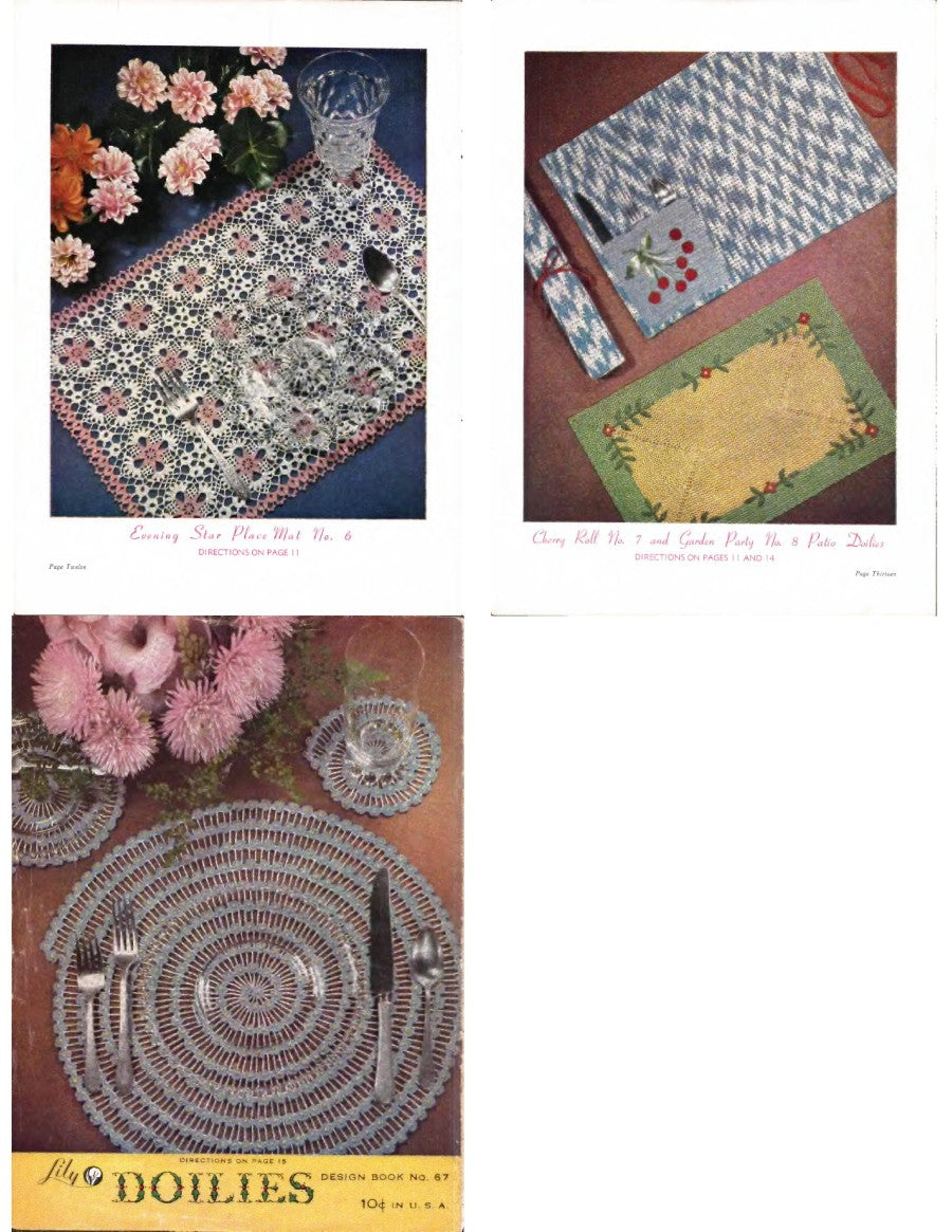 Doilies — Lily Design Book No. 67, 1952