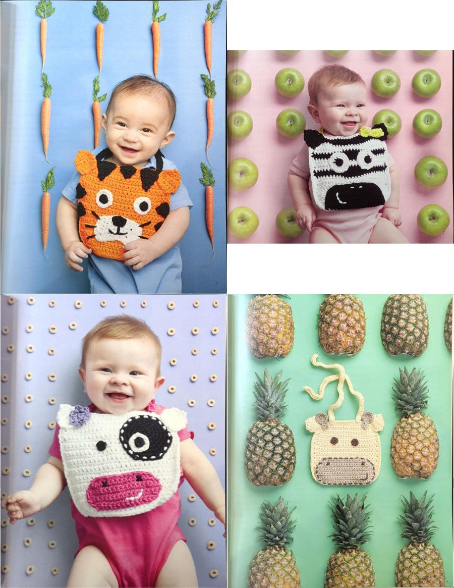Animal Baby Bibs — Leisure Arts 6850, 2016