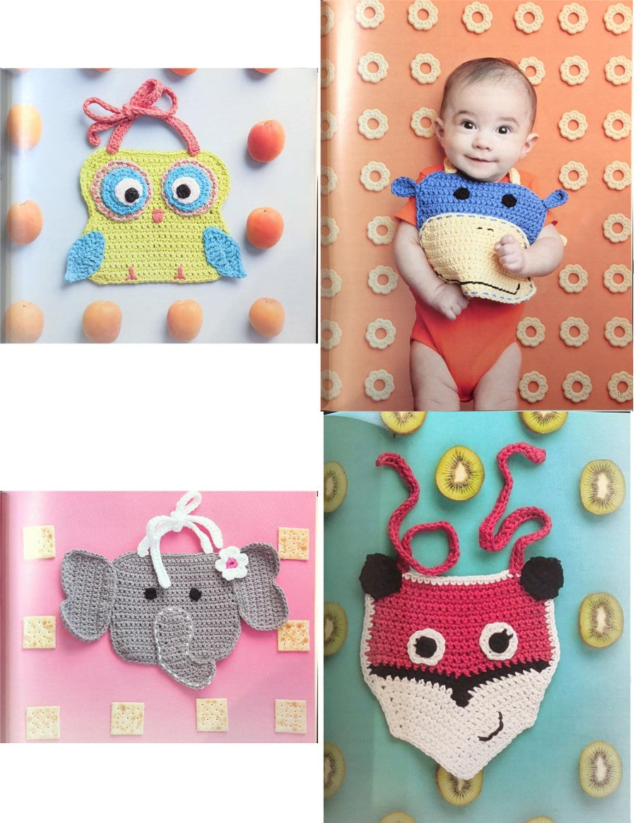 Animal Baby Bibs — Leisure Arts 6850, 2016