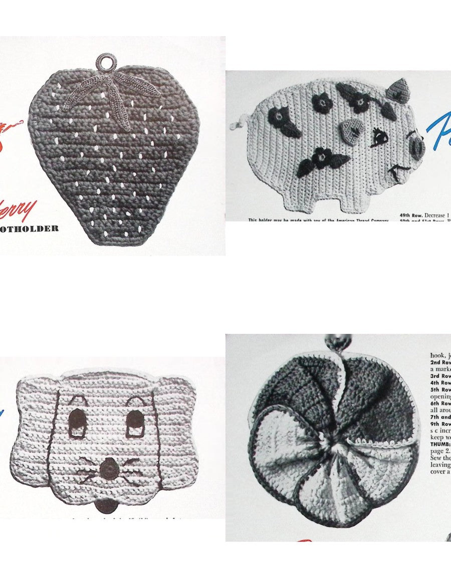 Pocket Potholders — American Thread Star Book No. 69, 1950
