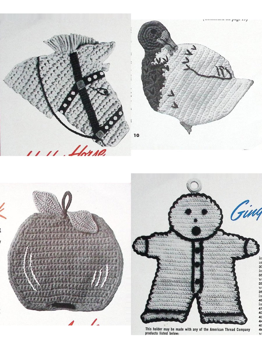 Pocket Potholders — American Thread Star Book No. 69, 1950