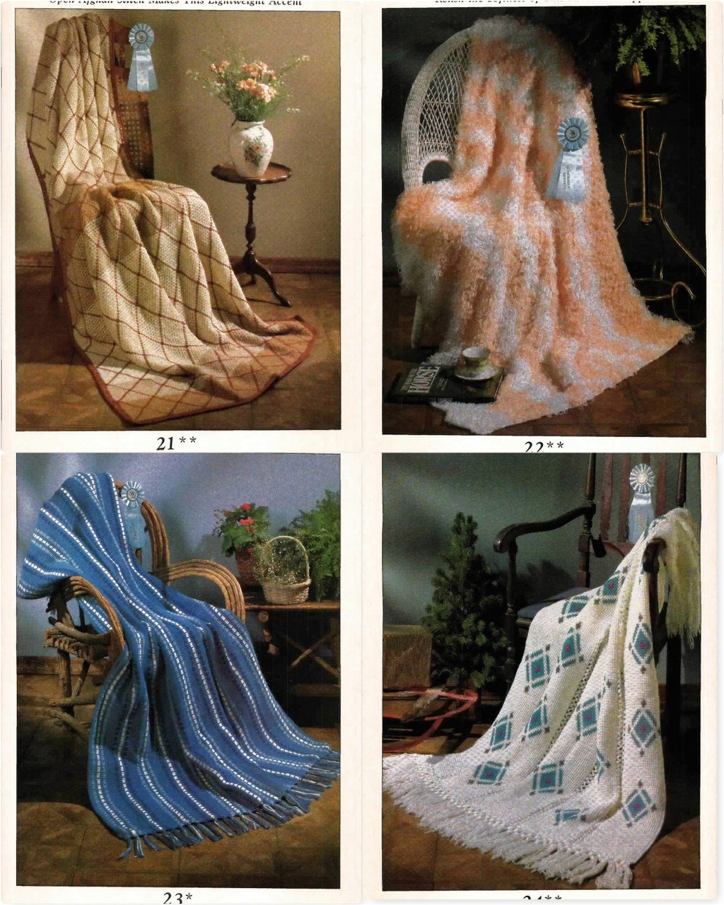 Crochet Fantasy Afghans – 1990’s Best Afghans! 25 Winning Designs You Can Make, January 1990 (Vol. 9 No. 1 / Issue 56)