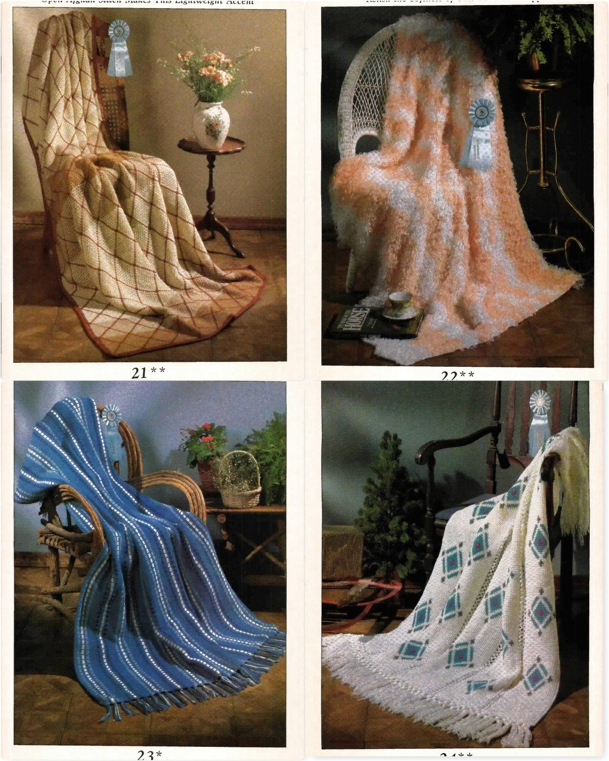 Crochet Fantasy Afghans – 1990’s Best Afghans! 25 Winning Designs You Can Make, January 1990 (Vol. 9 No. 1 / Issue 56)