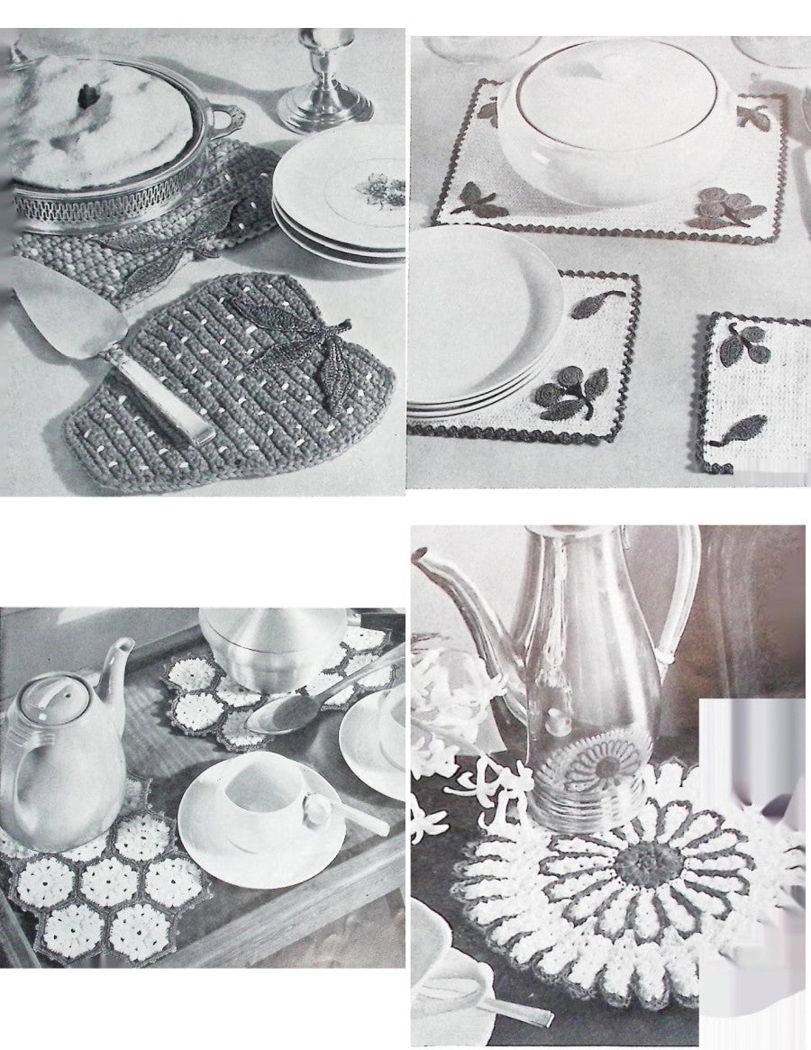Hot Plate Mats — American Thread Star Book No. 70, 1950