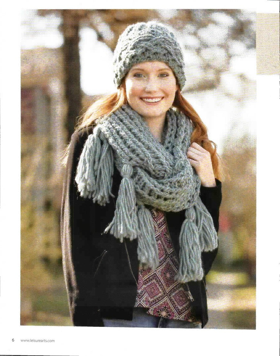 Textured Hats, Scarves & Cowls — Leisure Arts Leaflet 7100, 2017