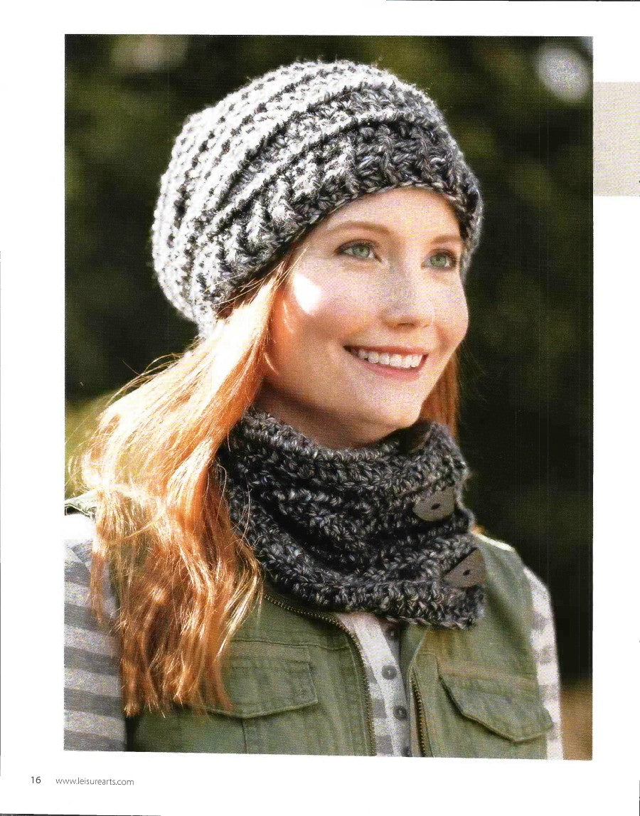 Textured Hats, Scarves & Cowls — Leisure Arts Leaflet 7100, 2017