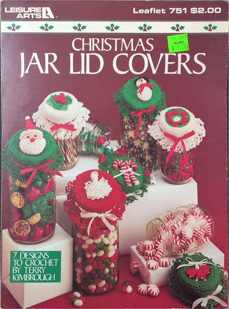 Christmas Jar Lid Covers — Leisure Arts 751, 1989