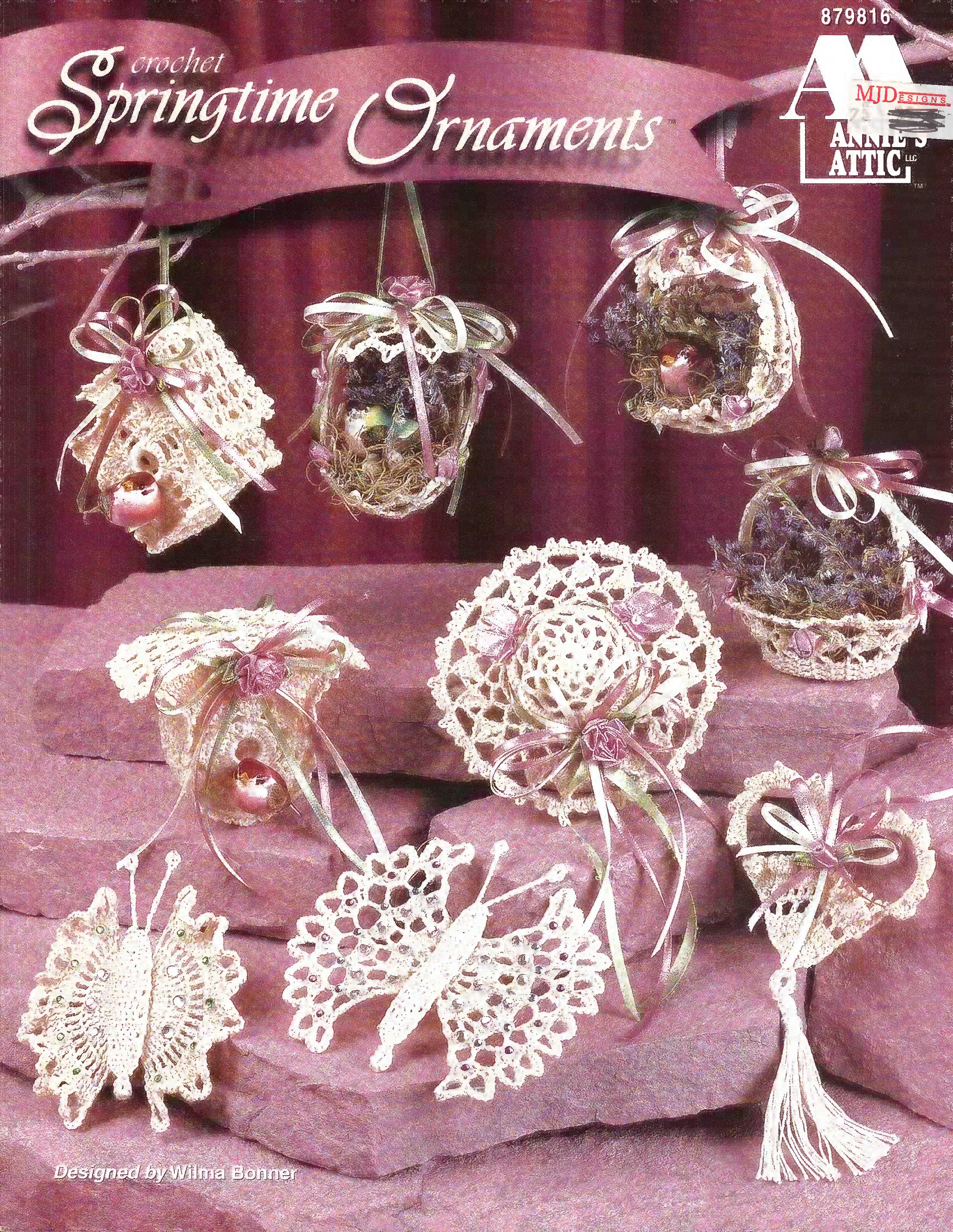 Crochet Springtime Ornaments, Annie’s Attic 879816, 1996