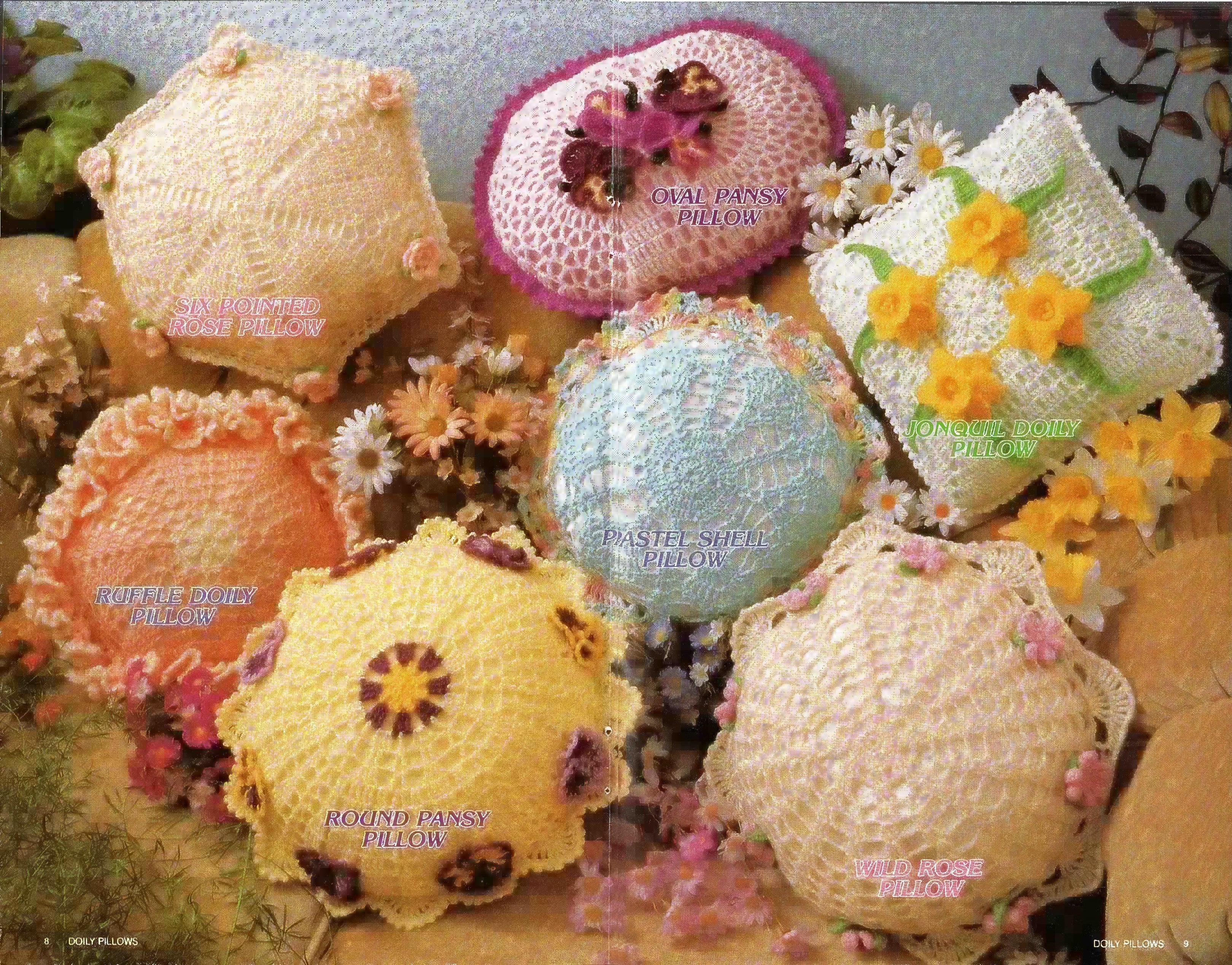 Super Doily Pillows, Annie’s Attic 87P40, circa 1994