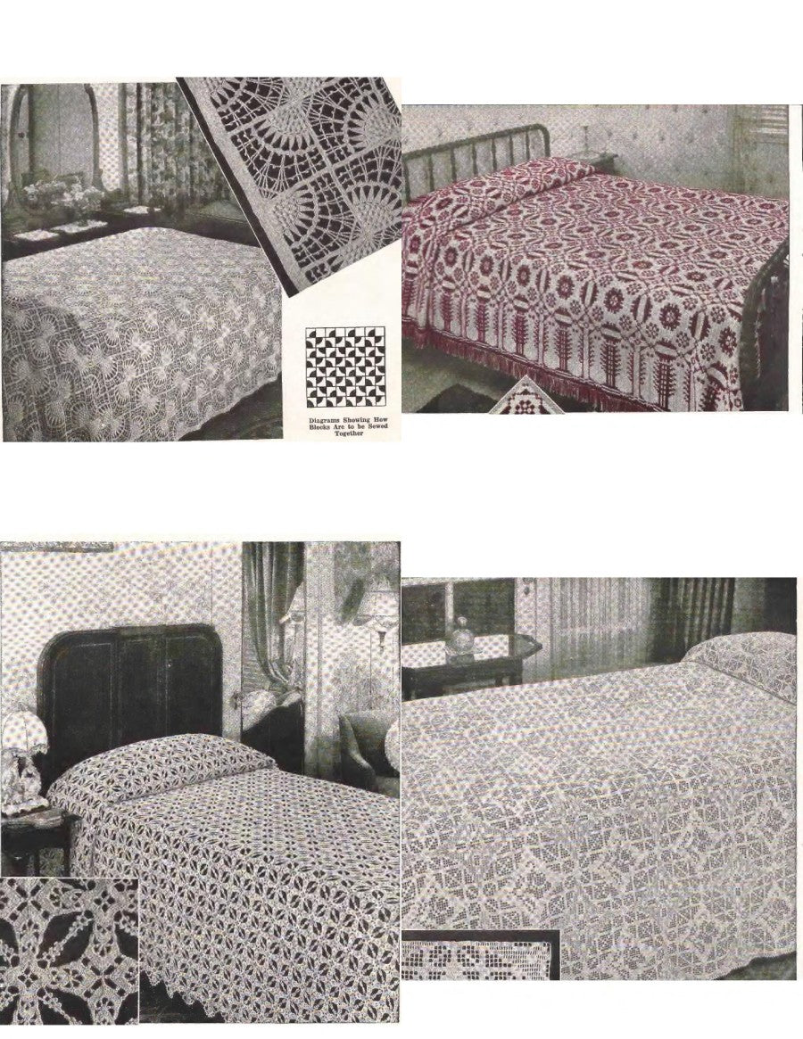 Crocheted Bedspreads — Lily Book 900, (c. mid-1940s)