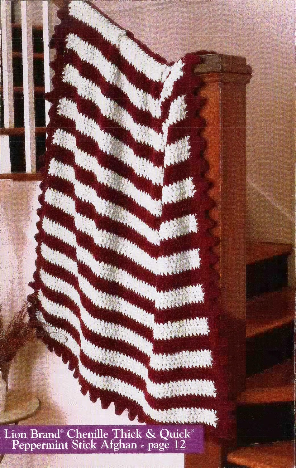 Lion Brand Yarn Chenille Thick & Quick® – 6 Easy Crochet Afghans (circa late 1990s–early 2000s)