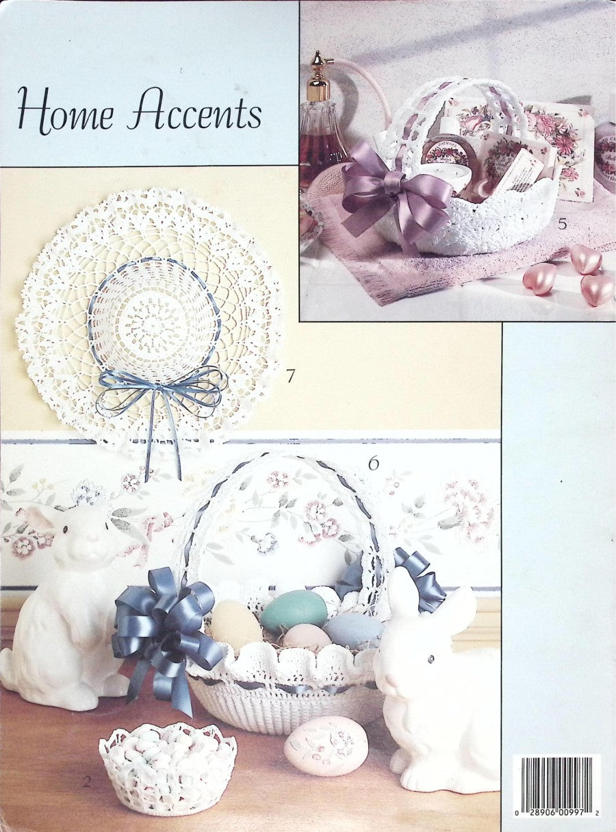 Home Accents Crocheted with Thread — Leisure Arts Leaflet 997, 1990