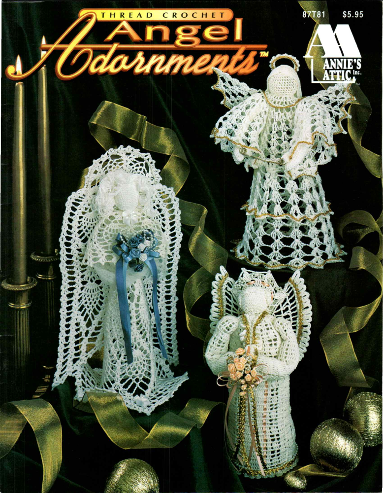 Thread Crochet Angel Adornments • Annie’s Attic (1994)