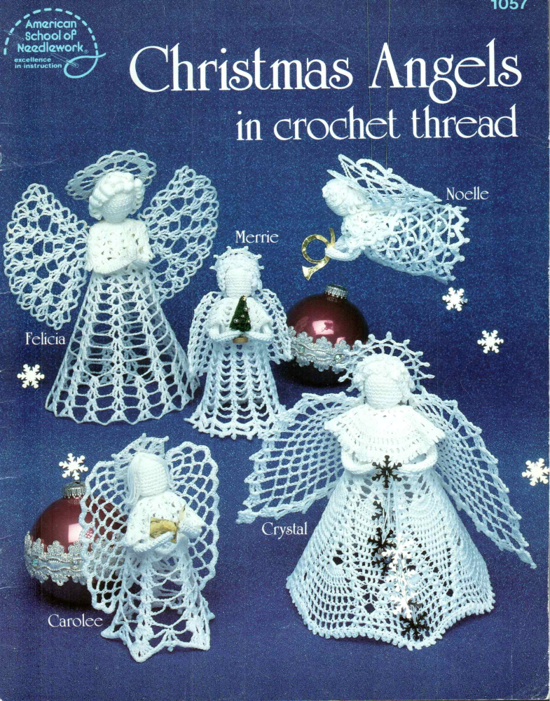 American School of Needlework #1057 – Christmas Angels in Crochet Thread (1988)
