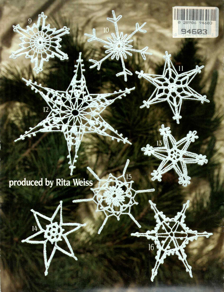 American School of Needlework #1062 – Lacy Snowflakes in Crochet Thread (1988)