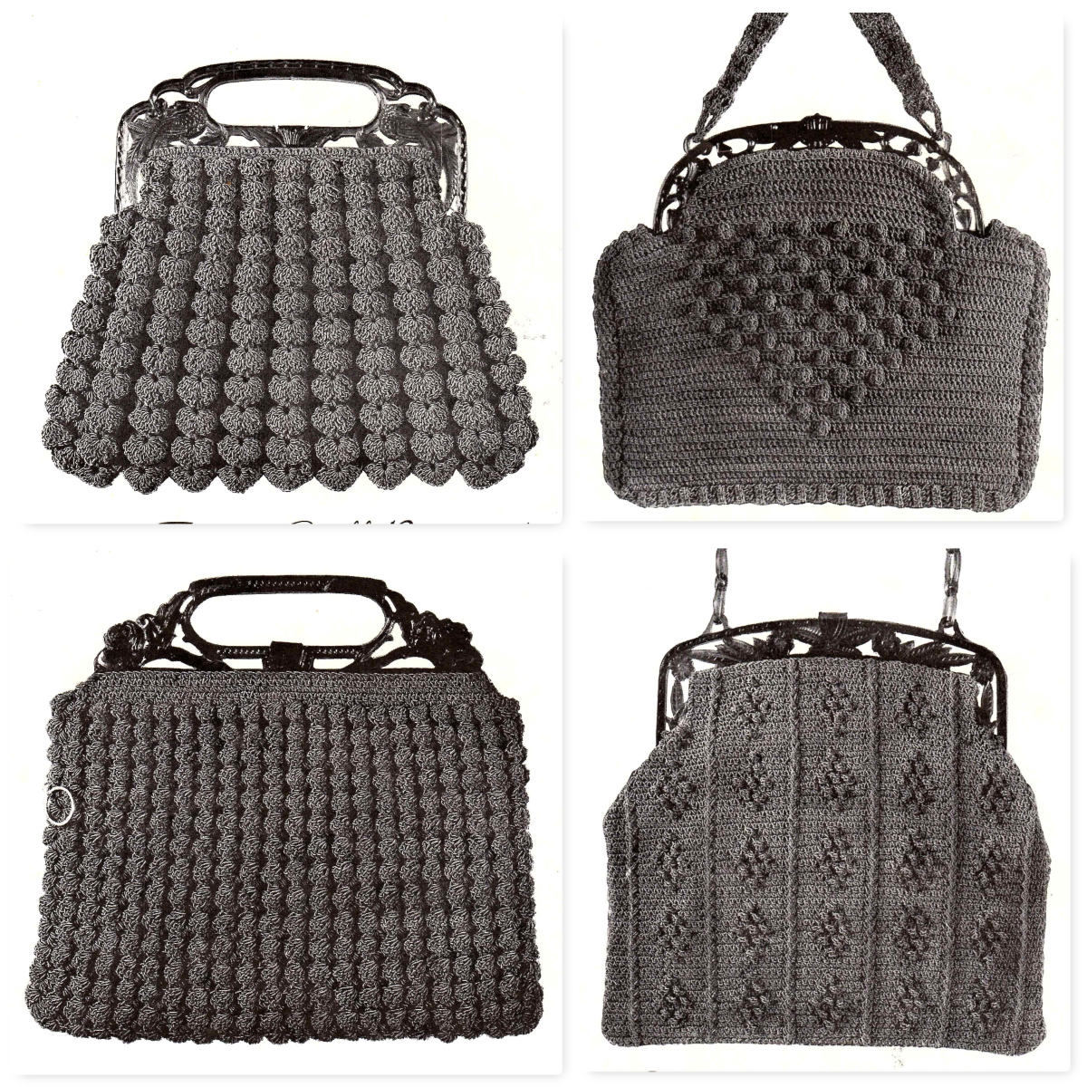 Hats • Bags • Belts crocheted with Gimp (1938)