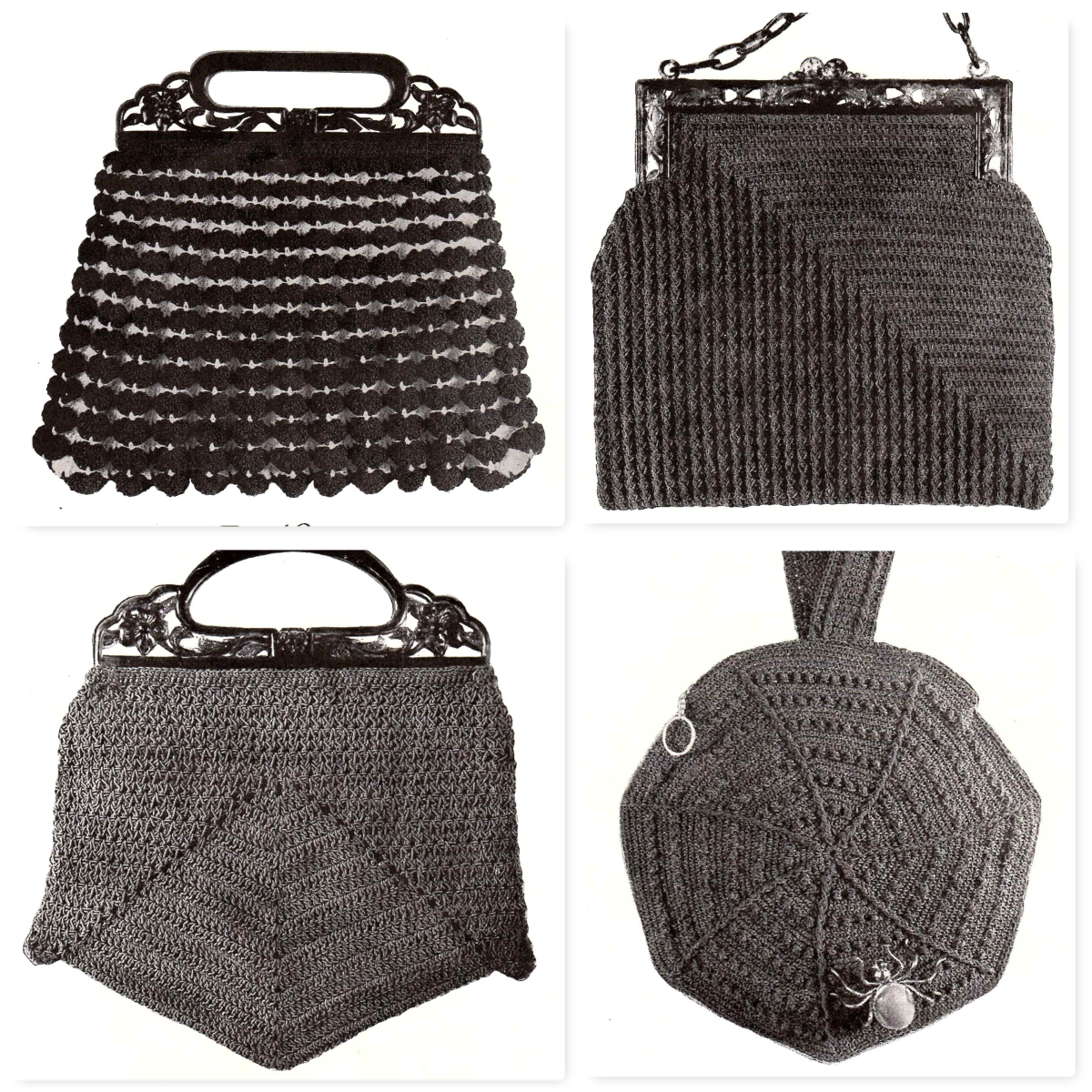 Hats • Bags • Belts crocheted with Gimp (1938)