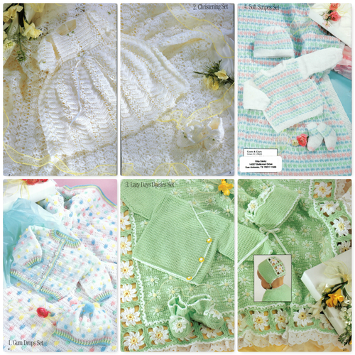 Coats & Clark • Red Heart • Crochet & Knit for Baby • Baby Sets • Book 129 (2001)