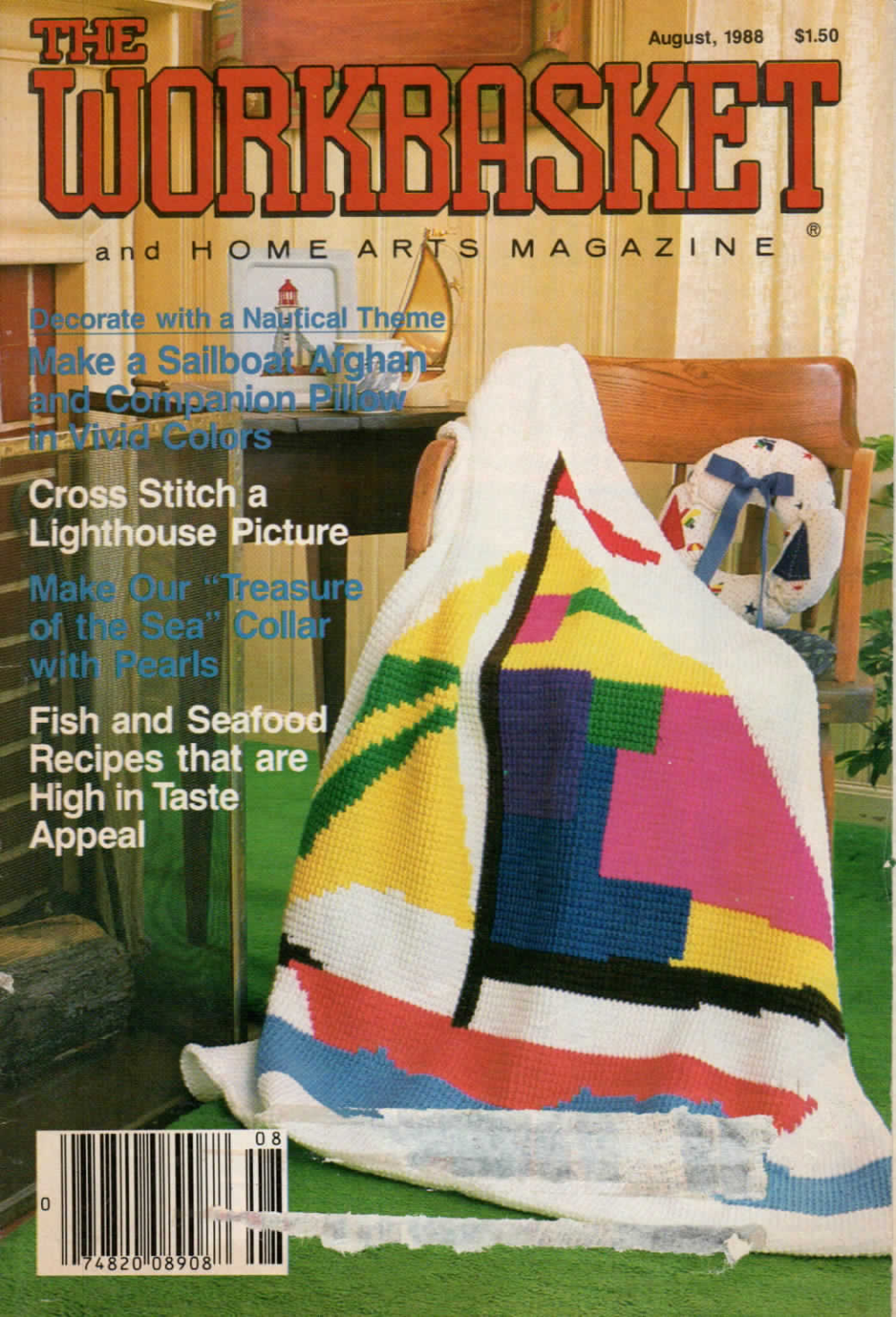 The Workbasket and Home Arts Magazine, August 1988 (Volume 53, Number 9)
