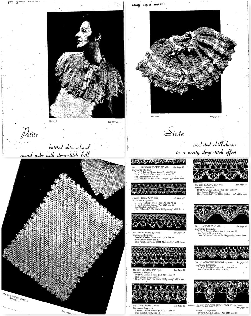 Dorothy Bradford Creations for Hairpin Lace, Knitting, Crocheting, Vol. 22 (Enlarged Edition), 1948