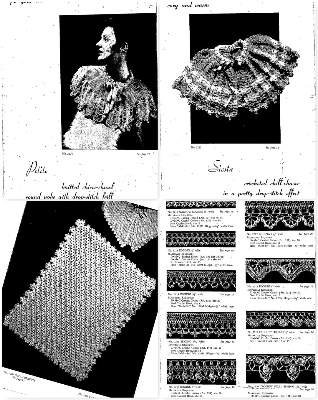 Dorothy Bradford Creations for Hairpin Lace, Knitting, Crocheting, Vol. 22 (Enlarged Edition), 1948