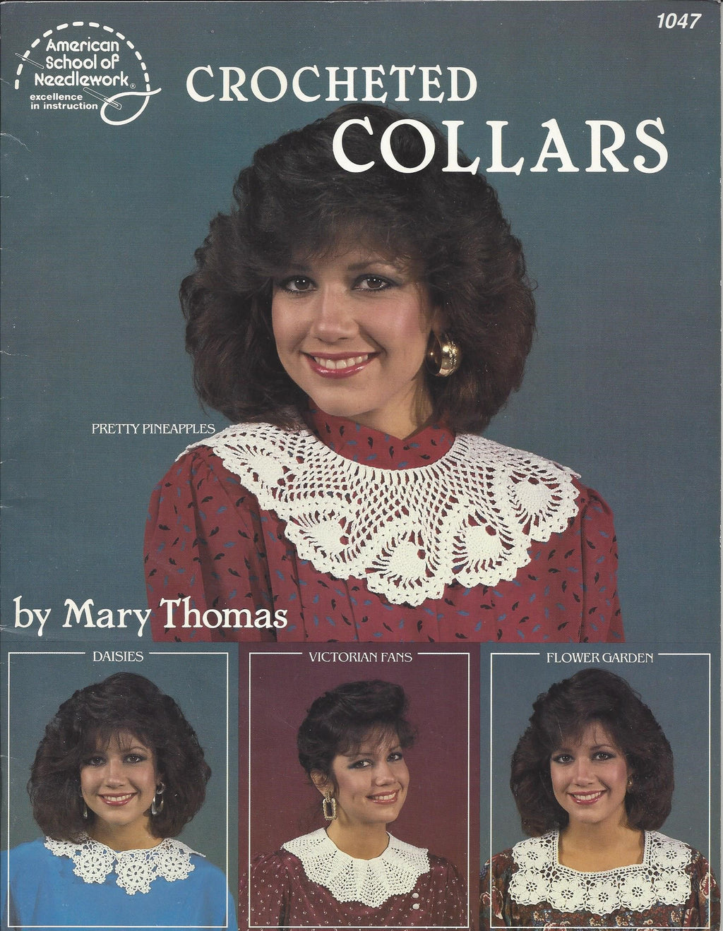 American School of Needlework #1047 – Crocheted Collars (1986)